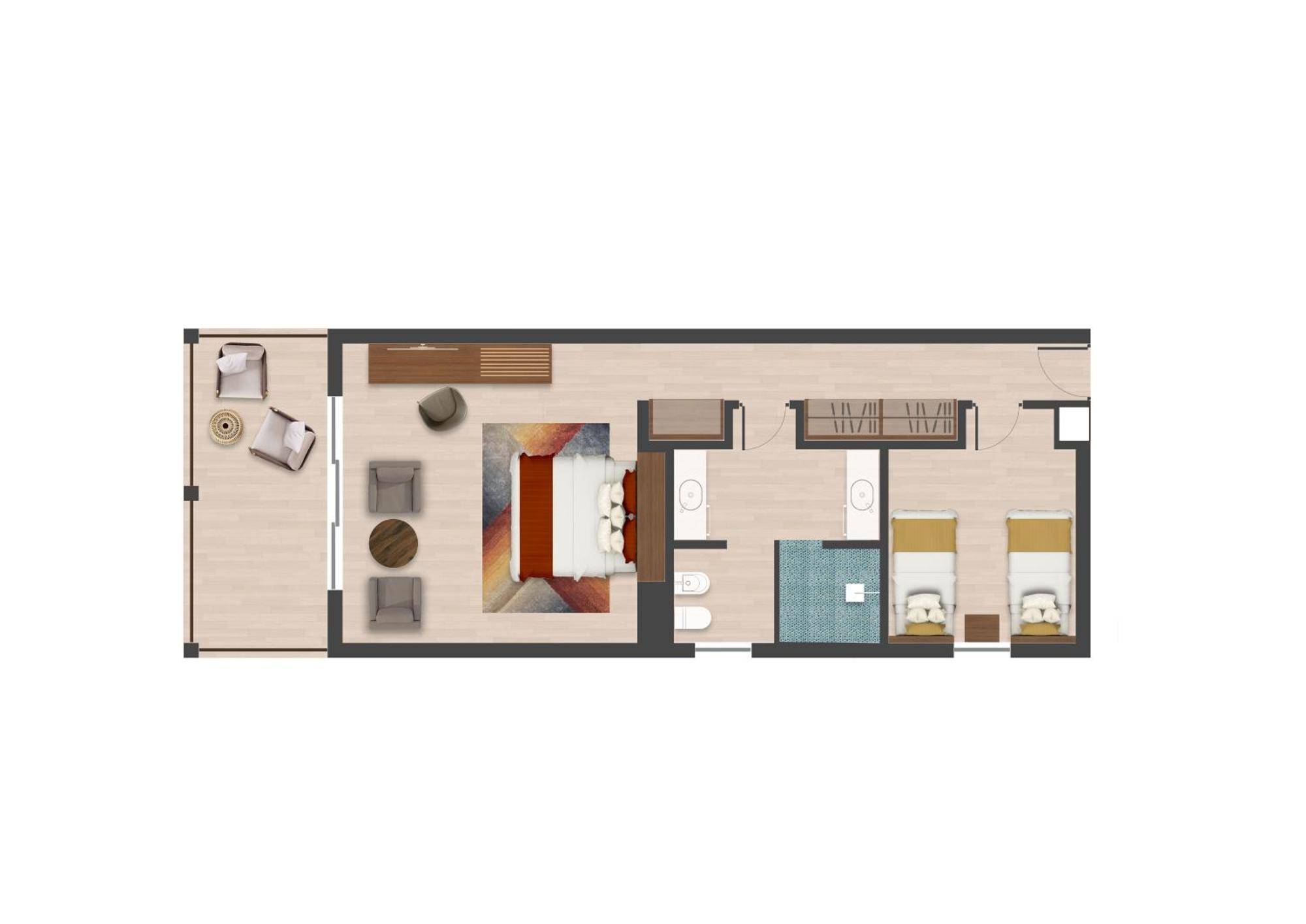 Hotel The Mora Zanzibar Matemwe  Zewnętrze zdjęcie A floorplan of a typical suite