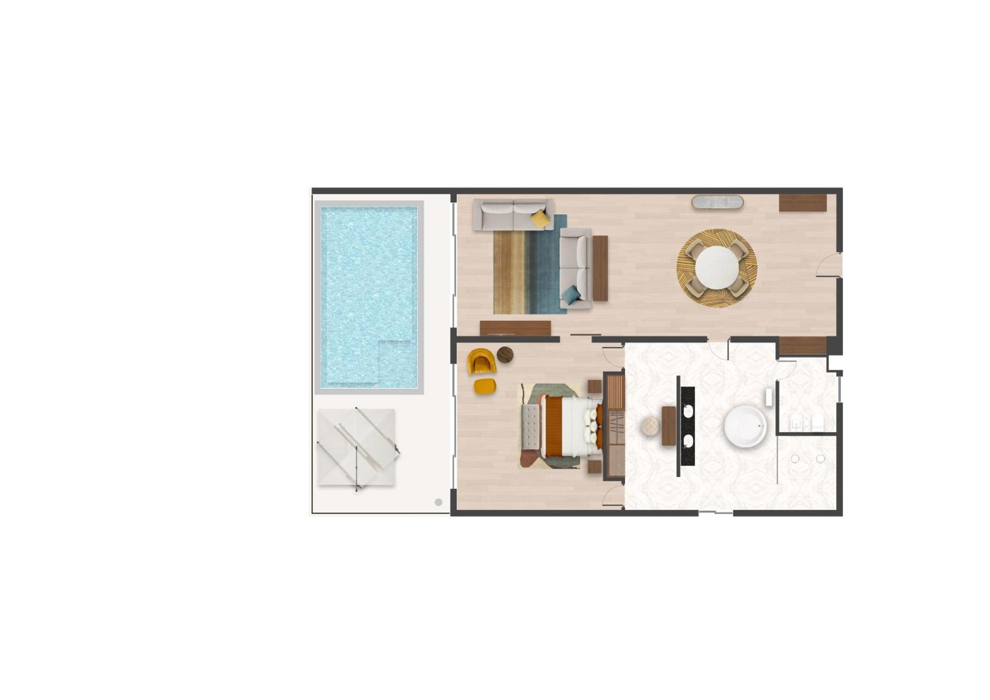 Hotel The Mora Zanzibar Matemwe  Zewnętrze zdjęcie Floorplan of a typical suite