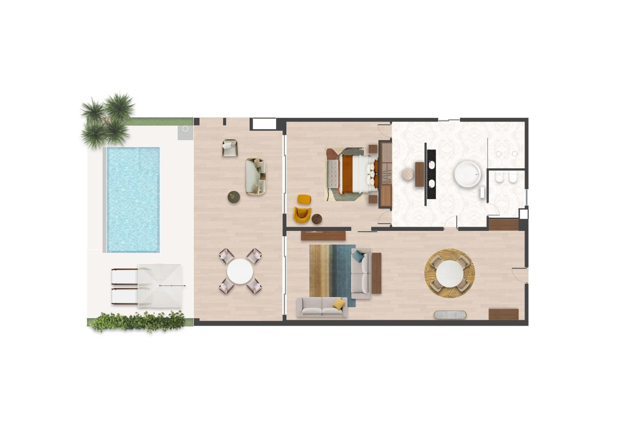 Hotel The Mora Zanzibar Matemwe  Zewnętrze zdjęcie A floor plan of a villa